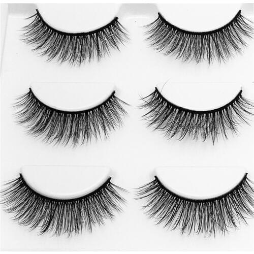 New 6 pairs/2boxs natural false eyelashes fake lashes long makeup 3d mink lashes extension eyelash mink eyelashes for beauty 24