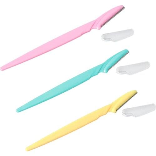 Face Facial Eyebrow scissors Razor Trimmer Shaper Shaver Blade Knife Hair Remover make upTool beauty tools