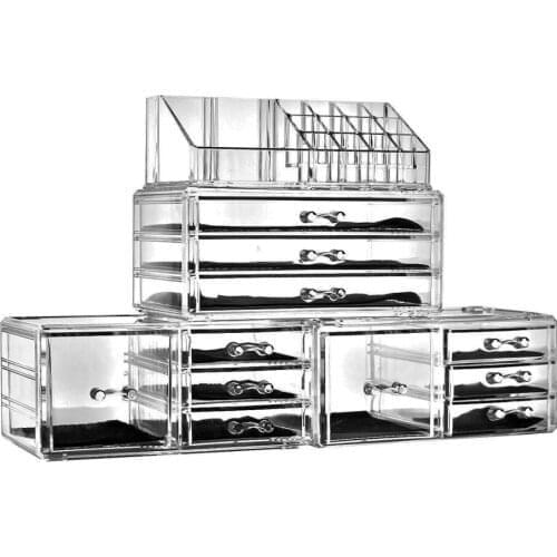 Transparent plastic cosmetic shelf 4 pieces / set 180821205