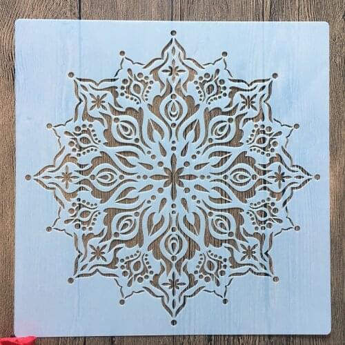 30 * 30cm size diy craft mandala mold for painting stencils stamped photo album embossed paper card on wood, fabric,wall