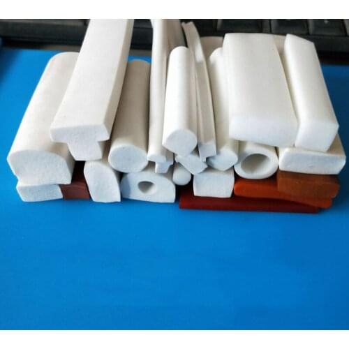Silicone Rubber Foam T Strip Edge Encloser Shield White