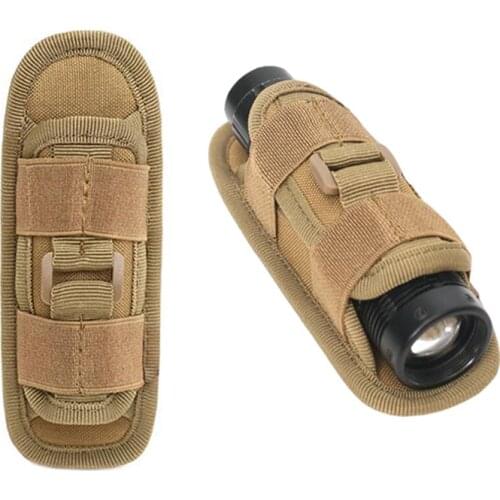 Tactical Flashlight Pouch Case Holster 360 Degrees Rotatable Torch Case Cover Pocket Waist Tool Bag Accessories for Hunting