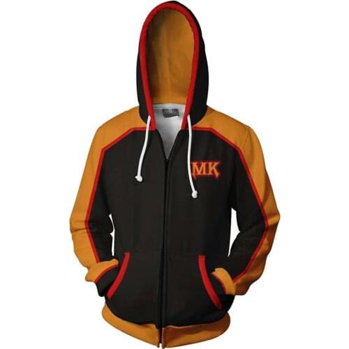 Mortal Kombat Cosplay Hoodie Men Women 3D Print Sweatshirt Pullover Zip Up Jacket Coat