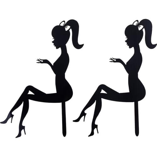 Hot Sales High Heels Lady Girl Acrylic Cake Topper Weddding Cake Decorations Girls Happy Birthday Cupcake Topper Party Supplies