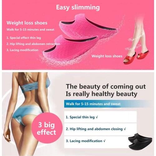Women Weight Loss Shaking Shoes Stretching Balance Massage Slippers for Legs Slimming