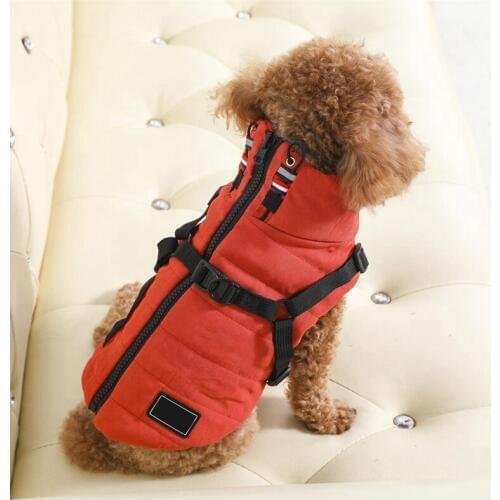 Winter Cold Weather Dog Warm Vest Multifunctional Harness Clothes Pet Outdoor Walking Accessories