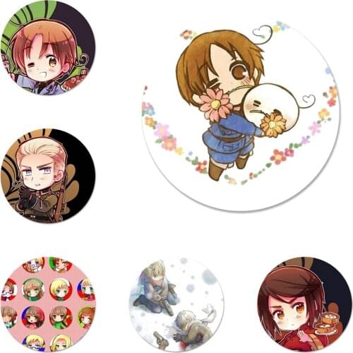 Axis Powers Hetalia Kawai Icons Pins Badge Decoration Brooches Metal Badges For Clothes Backpack Decoration