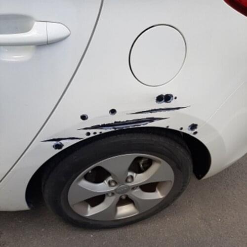 1Pcs Car Stickers 3D Bullet Hole Car Body Stickers Car-covers Motorcycle Scratch Realistic Bullet Hole Waterproof Auto Stickers