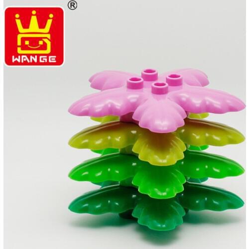 10pcs/lot 2*2 Dots Big Size Leaves Building Block Parts for Own Creation DIY large particles Building Bricks Spare Parts