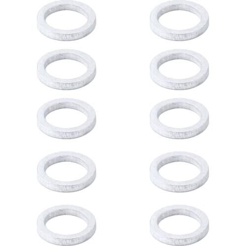 10pcs Bike Spacer Washer For Headset Chainwheel 2mm Thick 10mm Dia