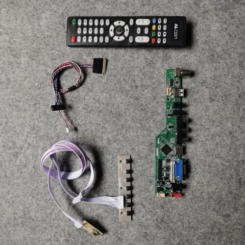 1366*768 screen VGA USB AV Fit CLAA156WA11A/CLAA156WB11A monitor universal controller board 40-Pin LVDS 60Hz WLED DIY kit