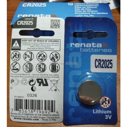 20X 100% brand new renata2025 CR2025 CR 2025 3v Lithium Battery button Car remote control battery