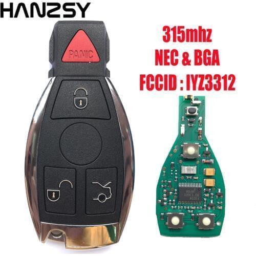 3+1/4 Buttons 315Mhz Remote Key For Mercedes C230 C240 C280 C30 AMG 2002 2003 2004 1998-2005 NEC/BGA Smart Key