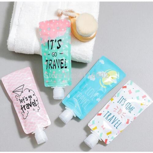 500pcs Trip Folding Lotion Separating Storage Bag Portable Shower Shampoo Bottle Bag Squeeze Makeup Container