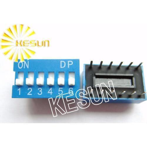 FREE SHIPPING 20PCSx China Quality DS-06 Blue 6P DIP Switch 2.54mm 6 Position Encoder Switch Slide Switch