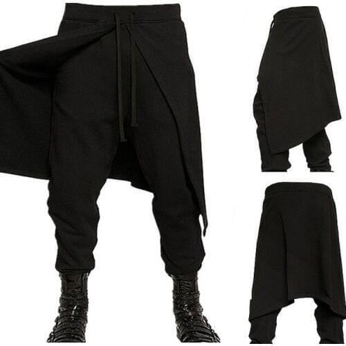 2020 Plus Size xxxl Medieval Costume For Men Western Style Spliced Loose Pants Gothic Fashion Pant