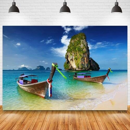 Natural Scenery Backdrop For Baby Birthday Summer Holiday Party Photocall Tropical Beach Sea Sky Photo Photography Backgrounds