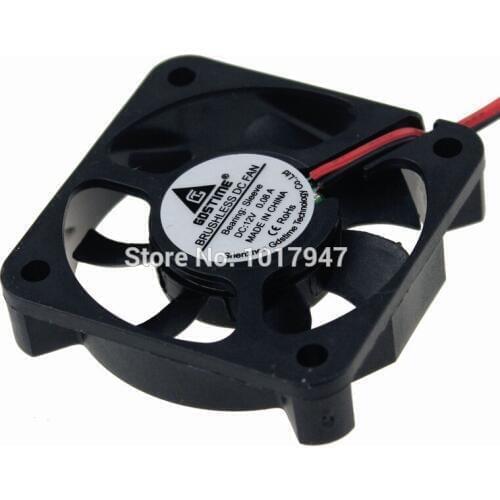 2Pieces LOT Gdstime DC 12volt 2P 5cm 50mm x 10mm Industrial Exhaust Machine Cooling Fan