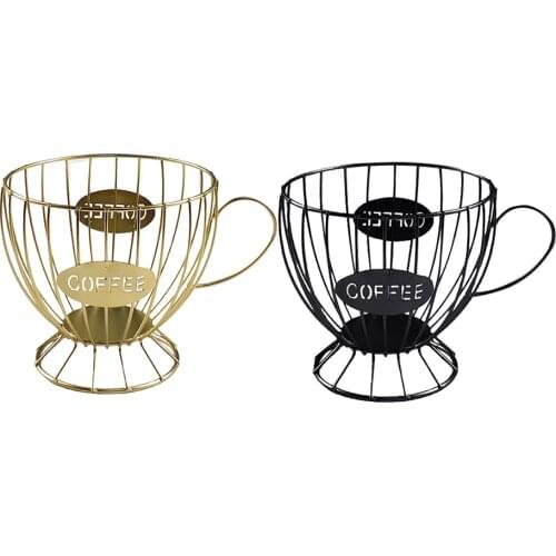 Coffee Capsule Storage Basket Coffee Cup Basket Coffee Pod Organizer Holder Coffee Pod Holder Counter Coffee Accessories