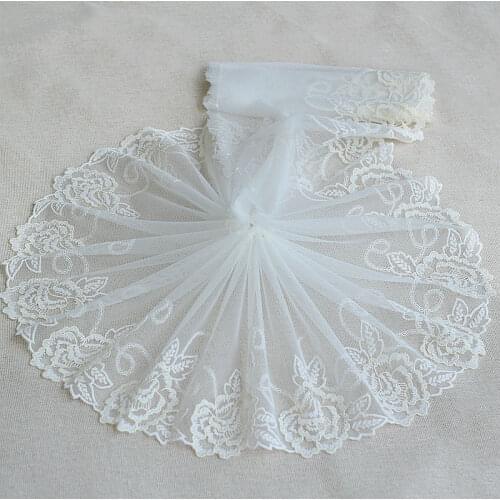 MLAEY 2Yards Exquisite Embroidered Flower Lace Trim High Quality Lace Fabric DIY Craft&Sewing Dress Clothing Accessories