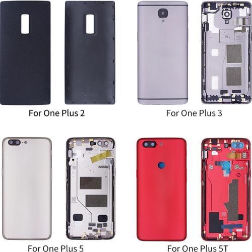 For OnePlus Battery Housing Cover For OnePlus 1+ A2001 A3000 A5000 A5010 Housing Back Door Cover For OnePlus 2 3 5 5T Back case