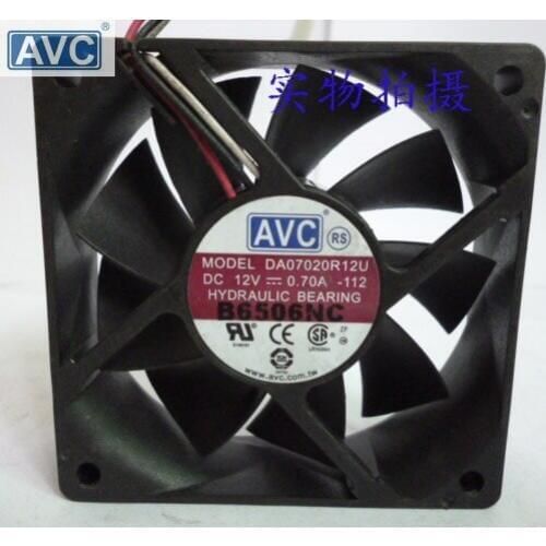 For AVC DA07020R12U Server Square Fan DC 12V 0.7A 70x70x20mm 7020 70x70x20mm 7cm cooling fan