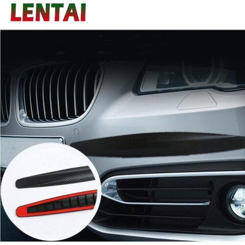 LENTAI 1Set Carbon Fiber Car Body Protector Auto Bumper Crash Strip For Seat Leon Ibiza Skoda Rapid Fabia Octavia Yeti Audi A3