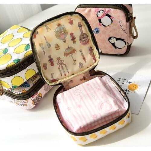 Small Cosmetic Bag Girl Lipstick Bag Women Make Up Organizer Bag Beautician Makeup Pouch Sanitary Pads Bags Toiletry Beauty Case