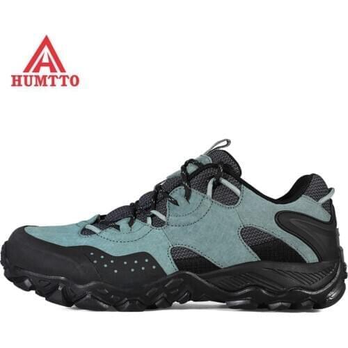 HUMTTO Mens Leather Outdoor Hiking Trekking Shoes Sneakers For Men Sport Climbing Mountain Camping Travel Shoes Sneakers Man