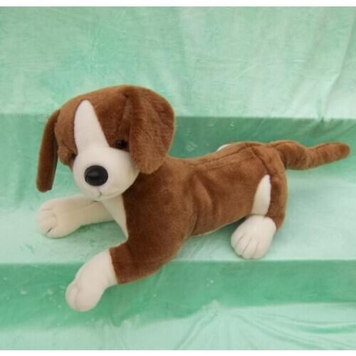 About 30cm brown prone dog plush toy soft doll birthday gift b4877