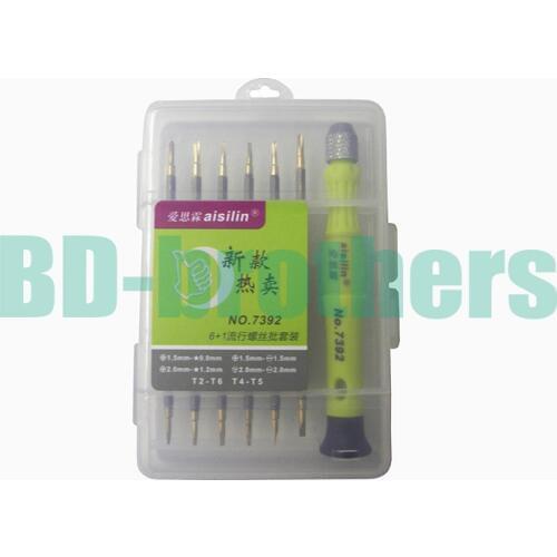 6in1 Kit T2 T4 T5 T6, 0.8 1.2Pentalobe 1.5 2.0 Phillips/Slotted Y Screwdriver Tools for Tablet Laptop Cell Phone Repair 300sets