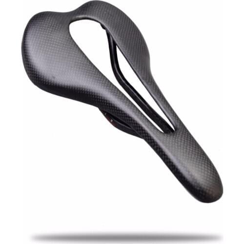 PURARAZA 2018 new MTB hollow cushion full carbon saddle road bike seat bicycle parts 275 * 147mm 3K Matt carbon road saddle