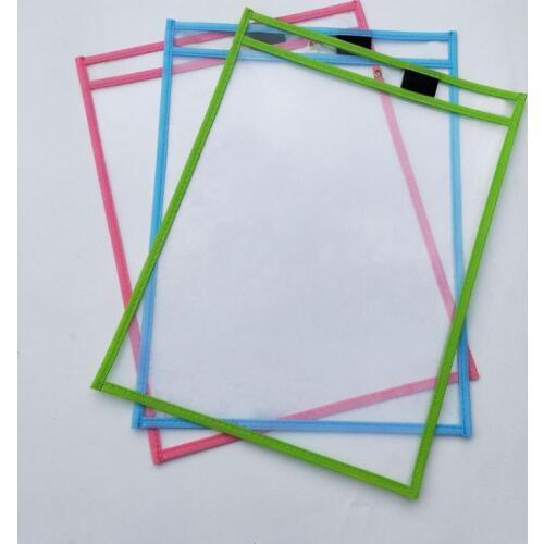10Pcs Dry Erase File Folder Document Bag For Reusable Writing And Wiping Bags For Office And School Supplies