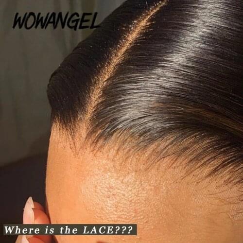 13x6 Invisible HD Transparent Lace Wigs Straight Lace Front Human Hair Wigs 150% For Black Women Lace Frontal Wig Bleached Knots