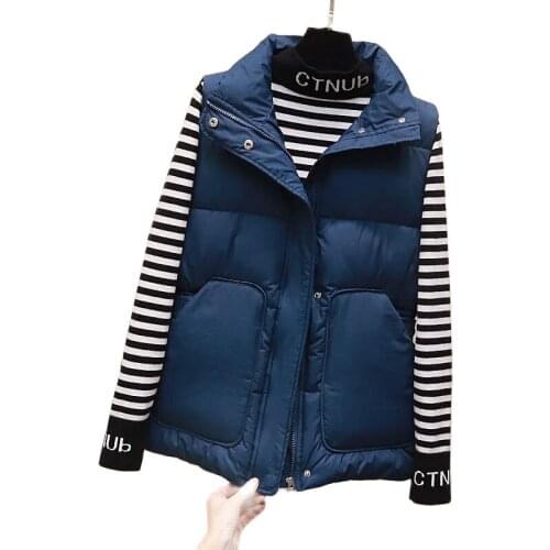 Parka Vest Coat Women 2021 New Autumn Winter Jacket Korean Loose Thicken Casual Sleeveless Vest Female Waistcoat Jackets Tops