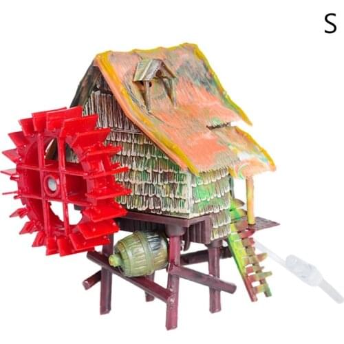Resin Aquarium Ornaments Imitation Windmill for Air Stone Bubble Oxygen Pump
