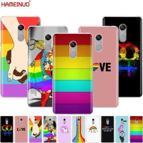 HAMEINUO Gay Lesbian LGBT Rainbow Pride ART Cover phone Case for Xiaomi redmi 5 4 1 1s 2 3 3s pro PLUS redmi note 4 4X 4A 5A