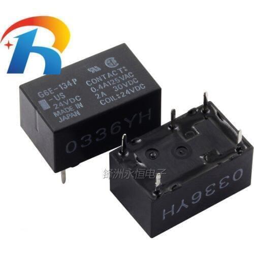 Free shipping New G6E-134P-US-5VDC G6E-134P-US-12VDC G6E-134P-US-24VDC DC5V DC12V DC24V Omron Relay G6E-134P-US 5PIN
