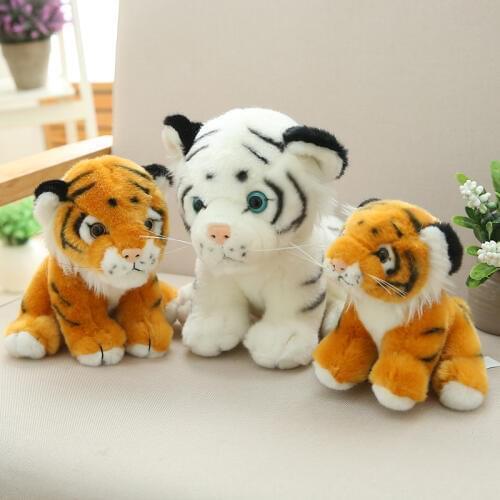 Cute Tigers Plush Toys Simulation White Yellow Tigers Soft Stuffed Dolls Baby Soothing Toy Plush Animal Doll Kids Birthday Gift
