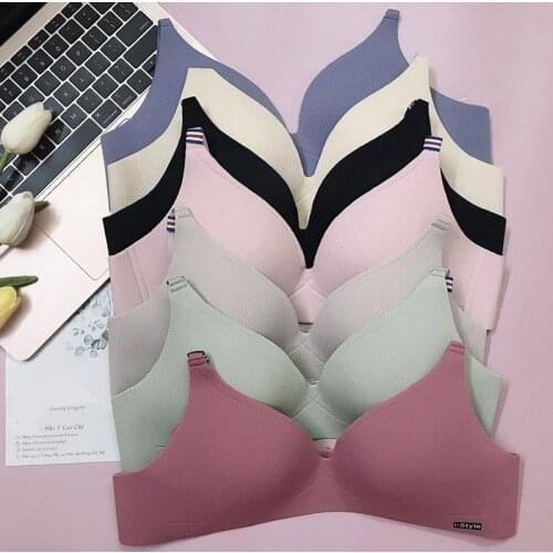 SP&CITY Simple Breathable Colorful Wirefree Seamless Bras For Women Lingerie Sexy Comfortable Push Up Bra Female Gathering Bra