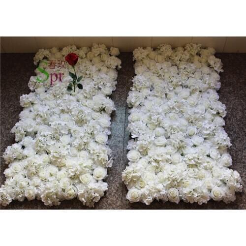 SPR 2018 rose flower wall wedding backdrop artificial flower row and arch decorative flore Free Shipping