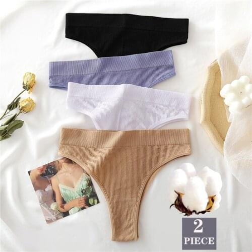 2PCS/Set Women Seamless Thong Panties Sexy Low Waist G-String Female Underpants Girls Thongs T-back Lingerie S-XL