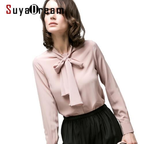 SuyaDream Blouses With Bow
