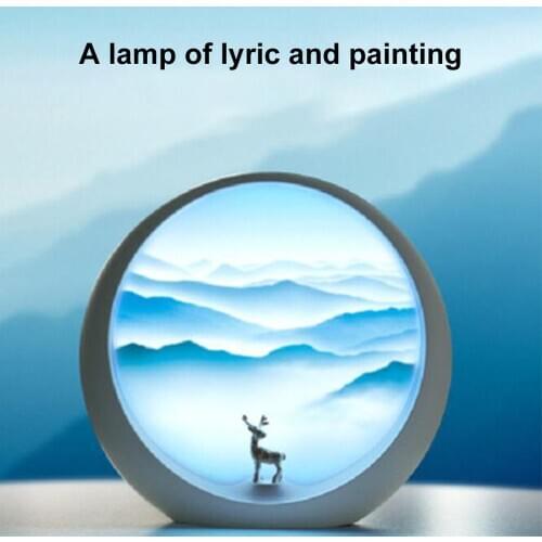 LED Desk Lamp Built-in Recharge Battery Lovely Moon Night Light Bedroom Light Lantern Table Lamp 2700K-3000K Home Decoration