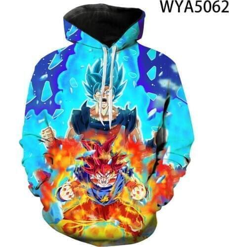 New Fashion Casual Boy Girl Kids Anime Dragon 3D Print Hoodies Streetwear Men Women Children Sweatshirts Long Sleeve DBZ Tops