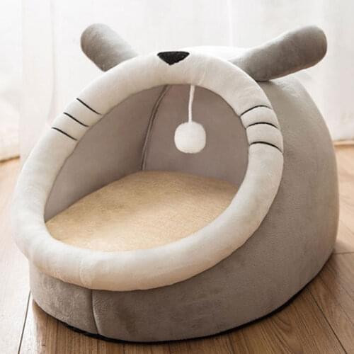 TT Cat Nest Four Seasons Universal Cat Semi-Enclosed House Villa Summer Cool Nest Removable and Washable Kennel Bed Pet Supplies