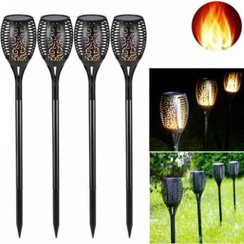 10/96LED Outdoor Solar Light Dancing Flickering Flame Solar Lights Landscape Decoration Lighting For Garden Patio Pathway