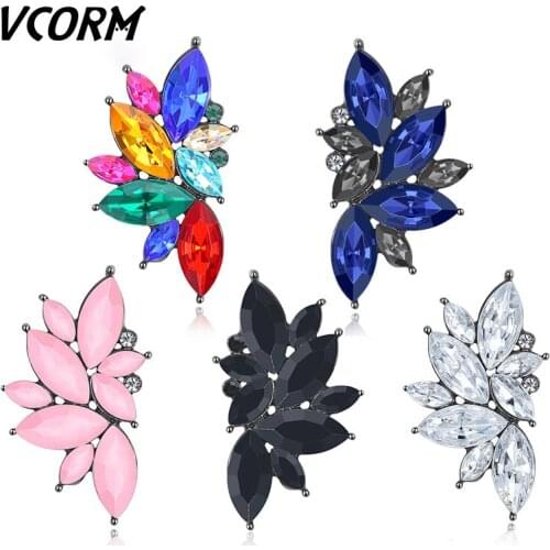 VCORM New Cute Color Crystal Drop Earrings for Women Female Fashion Luxury Party Women Water Drop Earring 2020 Jewelry