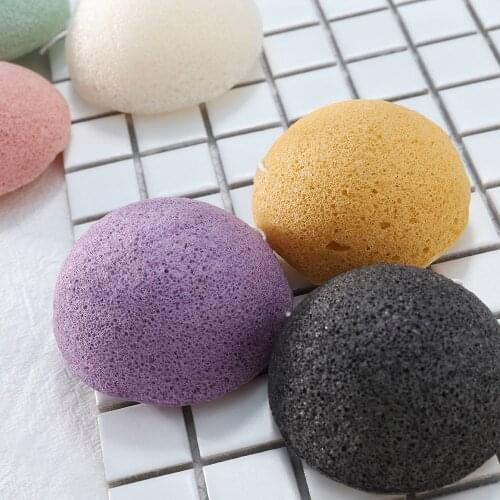 1Pcs Natural Konjac Cosmetic Puff Bamboo Charcoal Cleanser Sponge Makeup Facial Cleaning Tool Smooth Beauty Essential Konnyaku