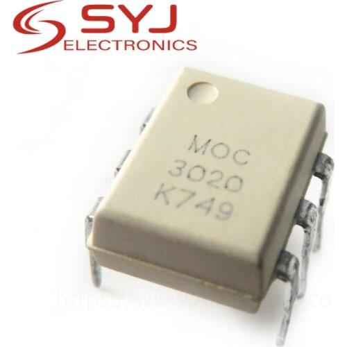10pcs/lot MOC3020M MOC3020 DIP-6 In Stock